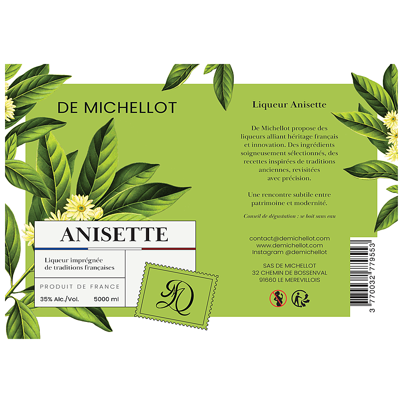 Liqueur Anisette BIB 5L 35% DE MICHELLOT