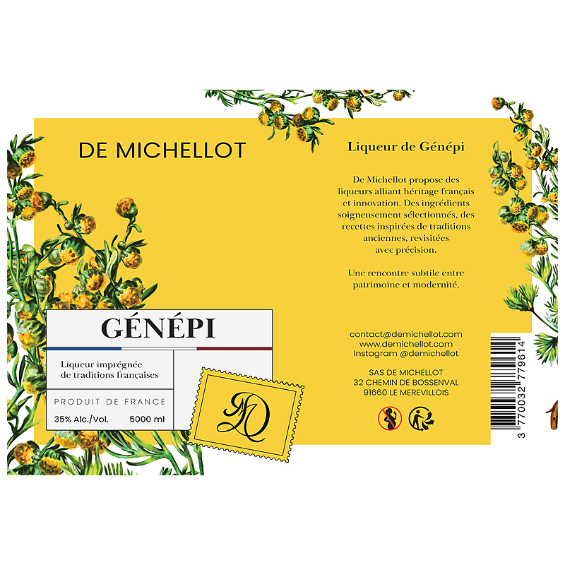 Liqueur de Génépi BIB 5L 35% DE MICHELLOT